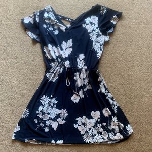 Navy Blue Floral Maurice’s Dress Size Large
